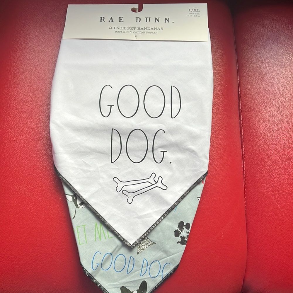 NWT Rae Dunn pet bandanas